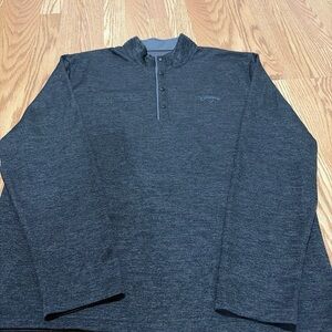 Callaway Heathered Black 1/4 snap pullover mock neck XL